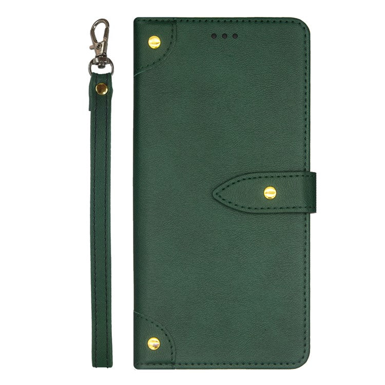 IDEWEI For vivo V30 Pro 5G Case Anti-Scratch PU Leather Card Slots Cell Phone Cover - Green