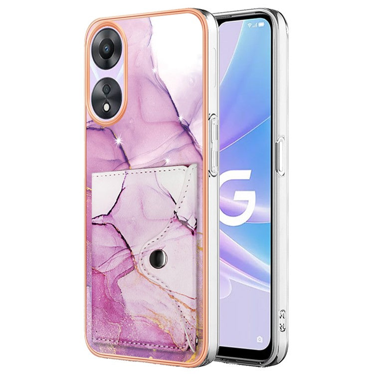 YB Leather Coating Series-9 for Oppo A78 5G / A58 5G Case Kickstand Leather+TPU Phone Cover - 001 Purple