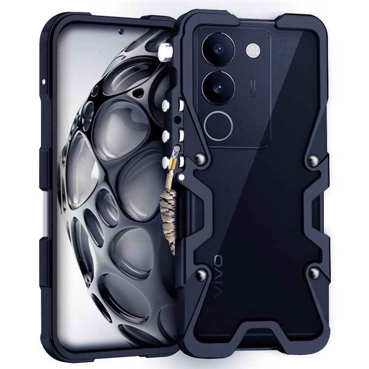 For vivo S16 / S16 Pro / S17 5G / S17 Pro 5G / S17e 5G / S18 5G / S18 Pro 5G Case Aluminium Alloy Minimalist Protective Phone Cover - Black