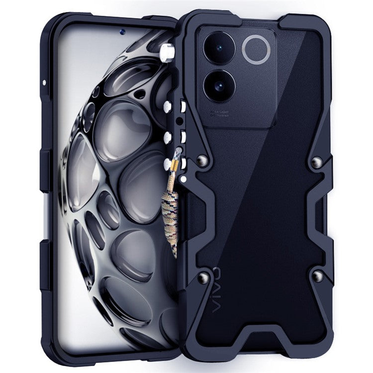 For vivo S16 / S16 Pro / S17 5G / S17 Pro 5G / S17e 5G / S18 5G / S18 Pro 5G Case Aluminium Alloy Minimalist Protective Phone Cover - Black