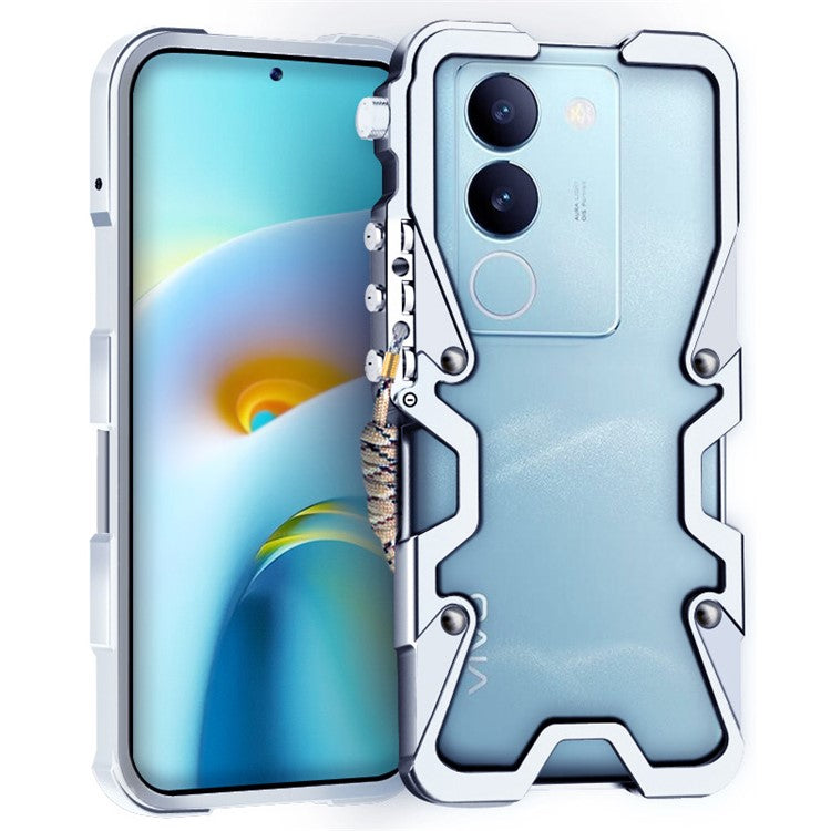 For vivo S16 / S16 Pro / S17 5G / S17 Pro 5G / S17e 5G / S18 5G / S18 Pro 5G Case Aluminium Alloy Minimalist Protective Phone Cover - Silver