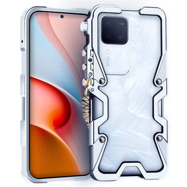 For vivo S16 / S16 Pro / S17 5G / S17 Pro 5G / S17e 5G / S18 5G / S18 Pro 5G Case Aluminium Alloy Minimalist Protective Phone Cover - Silver