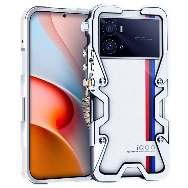 For vivo iQOO 9 / 9 Pro / 10 5G / 10 Pro 5G Case Aluminium Alloy Tough Armour Phone Cover - Silver