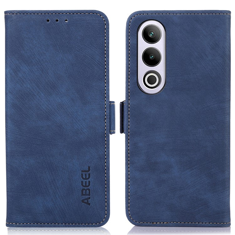 ABEEL For OnePlus Nord CE4 5G  / Oppo K12 Case Retro PU Leather Magnetic Flip Phone Cover - Blue