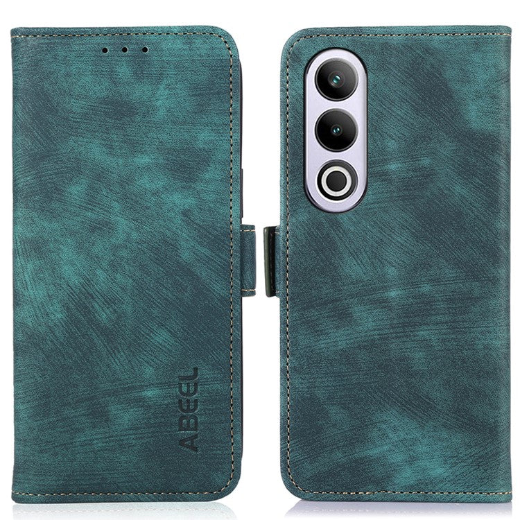 ABEEL For OnePlus Nord CE4 5G  / Oppo K12 Case Retro PU Leather Magnetic Flip Phone Cover - Green