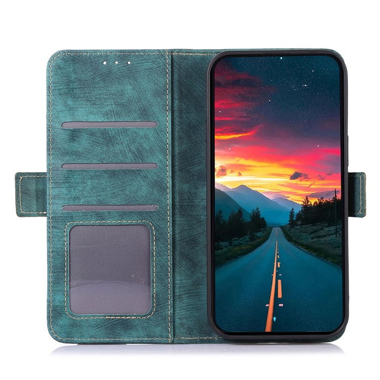 ABEEL For OnePlus Nord CE4 5G  / Oppo K12 Case Retro PU Leather Magnetic Flip Phone Cover - Green