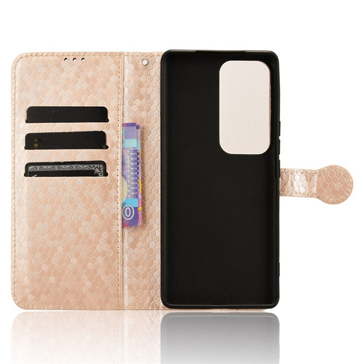 For vivo S18 5G / S18 Pro 5G / V30 5G / V30 Pro 5G Case PU Leather Dots Pattern Wallet  Phone Cover - Rose Gold