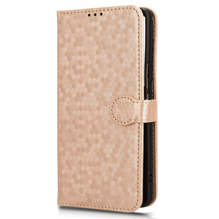 For vivo S18 5G / S18 Pro 5G / V30 5G / V30 Pro 5G Case PU Leather Dots Pattern Wallet  Phone Cover - Rose Gold