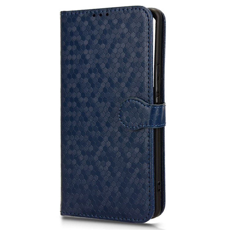 For vivo S18 5G / S18 Pro 5G / V30 5G / V30 Pro 5G Case PU Leather Dots Pattern Wallet  Phone Cover - Dark Blue