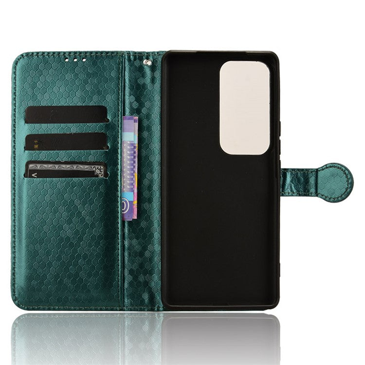 For vivo S18 5G / S18 Pro 5G / V30 5G / V30 Pro 5G Case PU Leather Dots Pattern Wallet  Phone Cover - Green