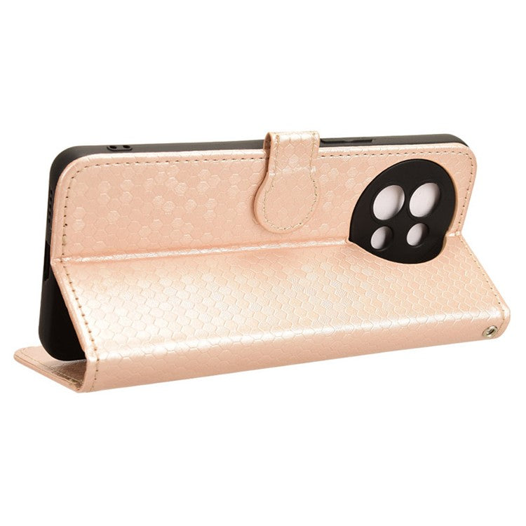 For vivo S18e 5G Magnetic Phone Case Dots Imprinted Card Holder Anti-scratch Cover - Rose Gold