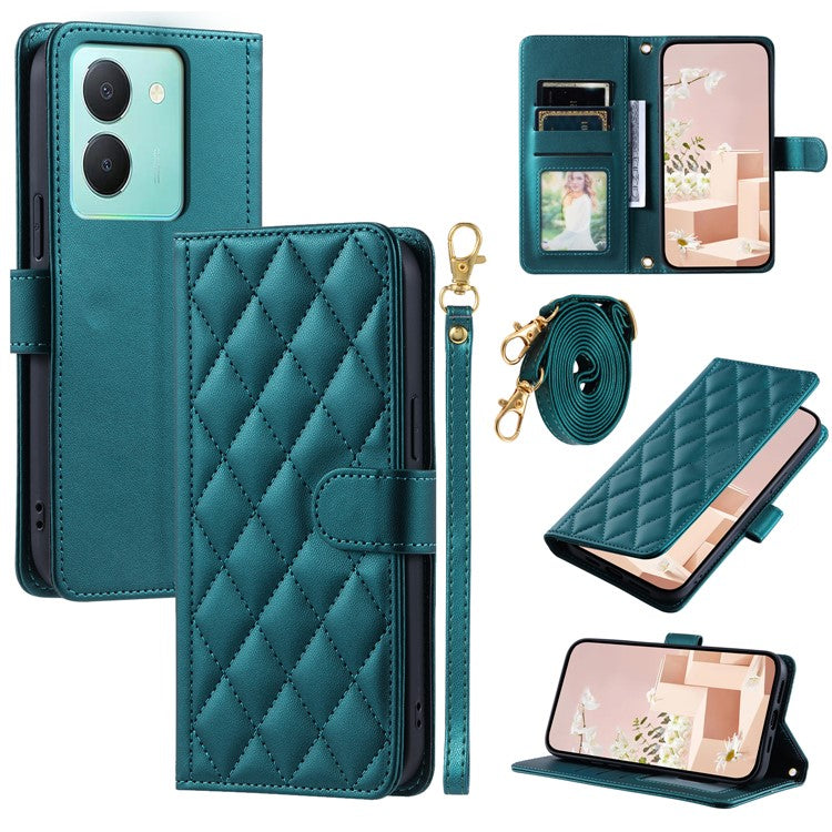 For vivo Y78 5G (China) / Y27 5G / Y27s 4G / Y100i 5G / Y77t 5G / Y36 5G (Global) / Y36 4G (Global) / Y36 4G (India) Leather Case - Green