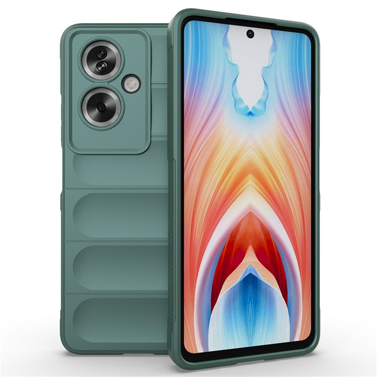 Soft TPU Case for Oppo A79 5G / A2 5G Shock Absorbing Phone Back Cover - Green