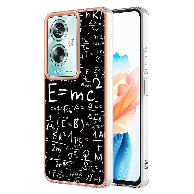 YB IMD Series-19 Style-D For Oppo A79 5G / A2 5G TPU Phone Case Electroplating Pattern Print Shell - Equation