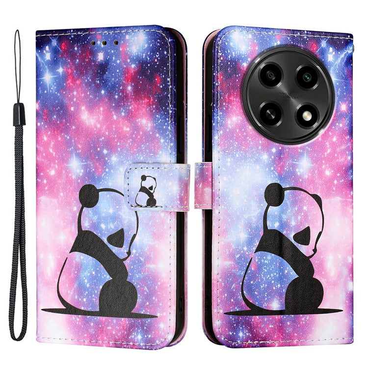 YB Pattern Printing Leather Series-4 for Oppo A2 Pro 5G / A3 Pro (China) 5G Leather Phone Case Wallet Flip Cover - Baby Panda