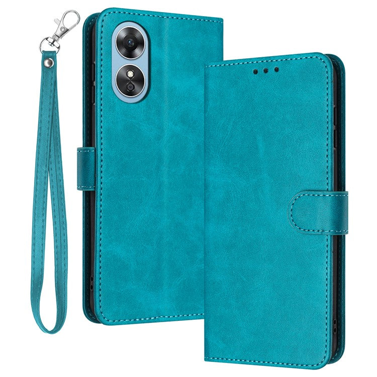 Wholesale Phone Cases for Oppo A17 4G / A17k 4G PU Leather+TPU Cover Wallet Cell Phone Stand Shell - Green