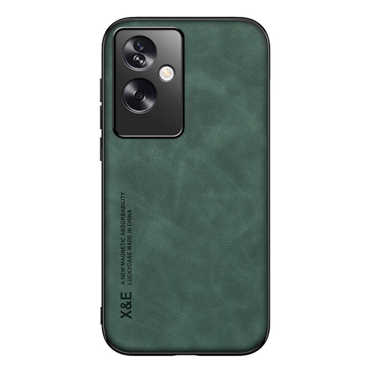 X&E For Oppo A2 5G / A79 5G Phone Case PU Leather Coated TPU+PC Skin-touch Back Cover - Green