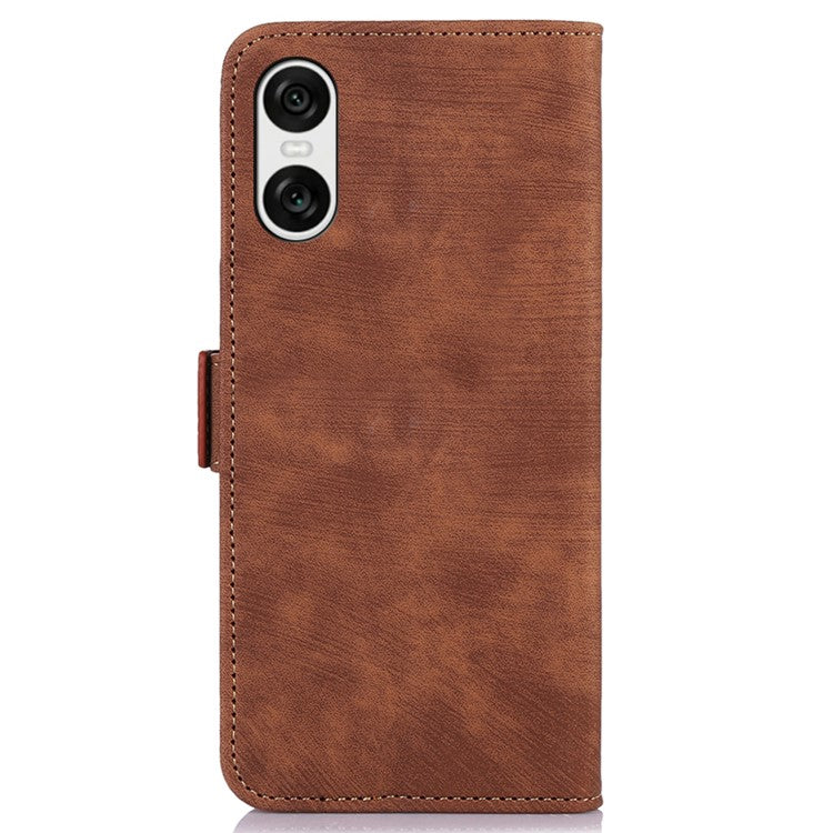 ABEEL For 	Sony Xperia 10 VI Case Retro Magnetic Flip Shock Absorbing Phone Leather Cover - Brown