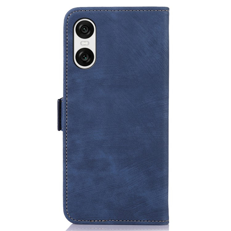 ABEEL For 	Sony Xperia 10 VI Case Retro Magnetic Flip Shock Absorbing Phone Leather Cover - Blue