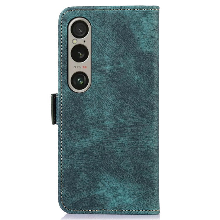 ABEEL For Sony Xperia 1 VI Case Retro Phone Leather Cover with Wallet Stand - Green