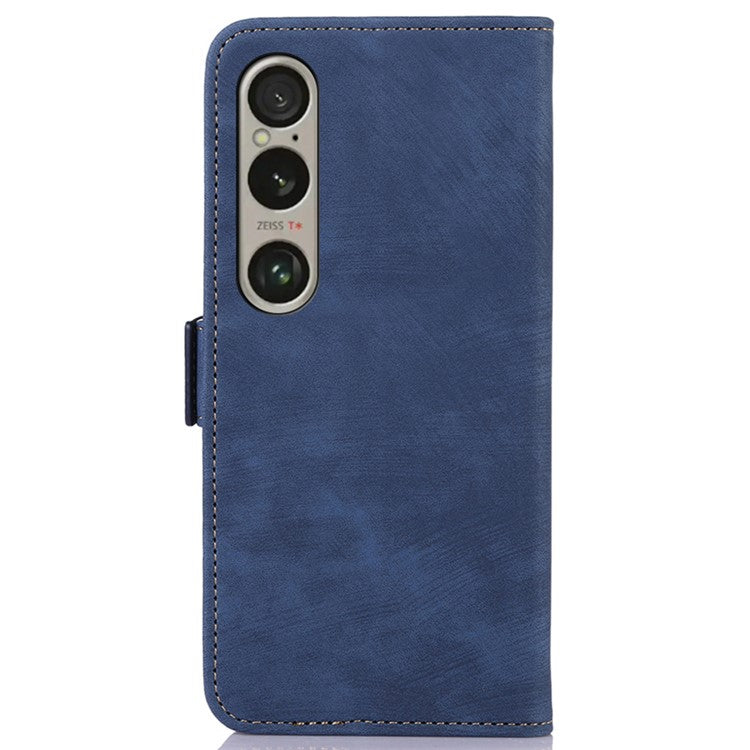 ABEEL For Sony Xperia 1 VI Case Retro Phone Leather Cover with Wallet Stand - Blue