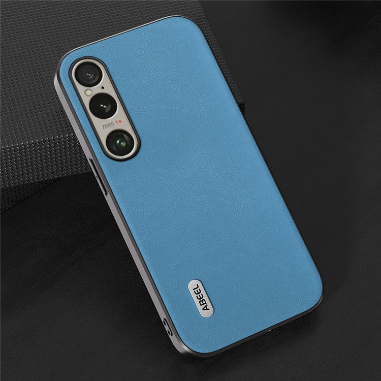 ABEEL For Sony Xperia 1 VI Anti-Fall Phone Case Textured Leather Coated PC+TPU Cover - Sky Blue