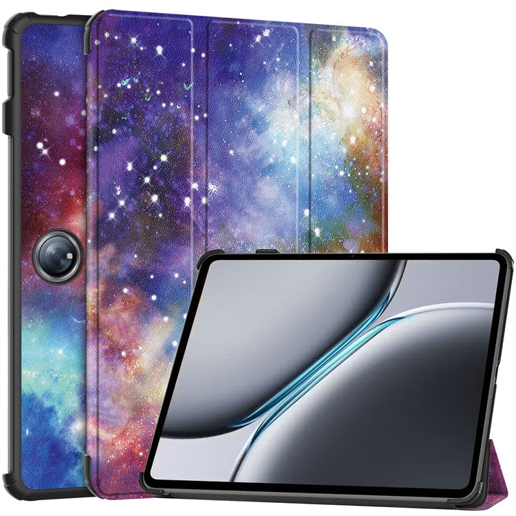 For OnePlus Pad 2 Stand Case Pattern Print Leather Tablet Cover - Galaxy