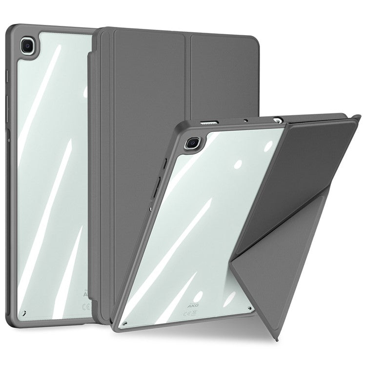 DUX DUCIS Magi Series for Samsung Galaxy Tab S6 Lite (2024) / (2022) / (2020) Case Origami Stand Leather Tablet Cover - Grey