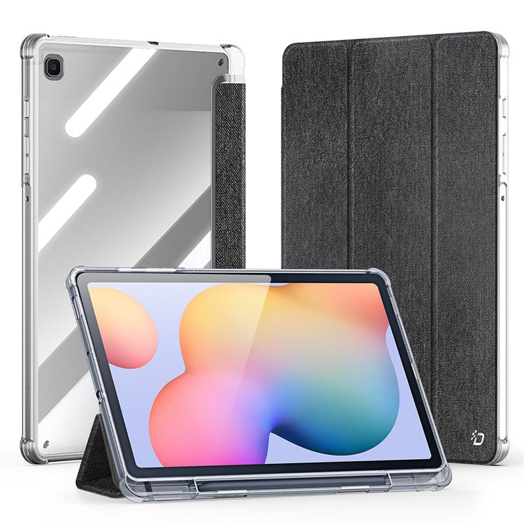 DUX DUCIS Unid Series For Samsung Galaxy Tab S6 Lite (2024) / (2022) / (2020) Case Auto Wake / Sleep TPU+PC+Leather Clear Tablet Cover - Black