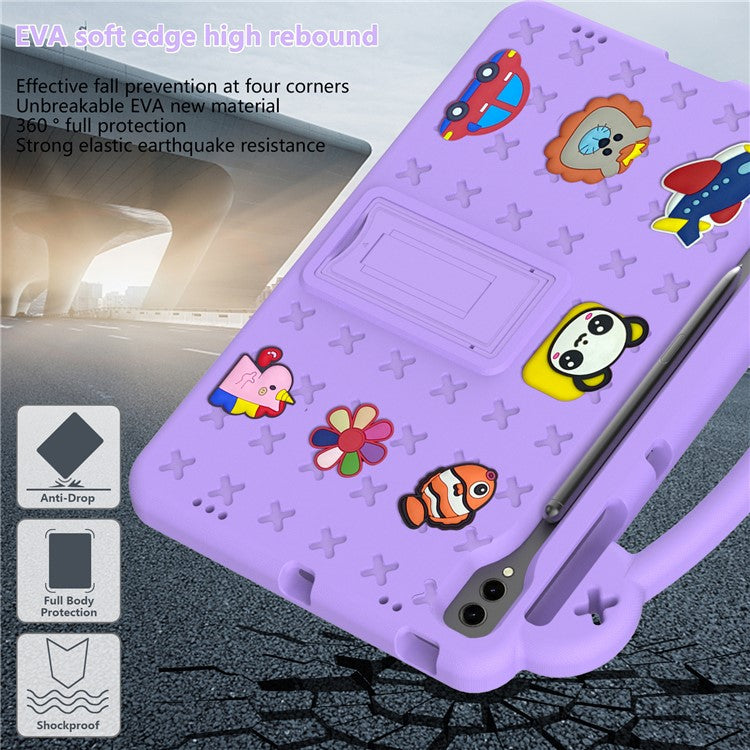 For Samsung Galaxy Tab S10+ / S9+ / S9 FE+ Case Kids EVA Tablet Cover - Purple