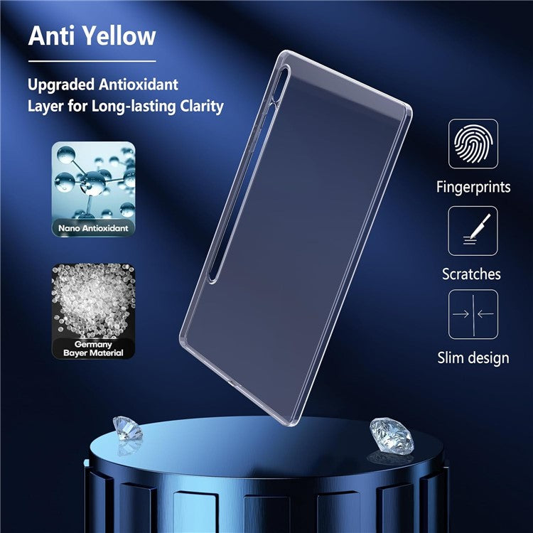 For Samsung Galaxy Tab S10 Ultra Super Clear Case Drop Protection Shell TPU Tablet Cover