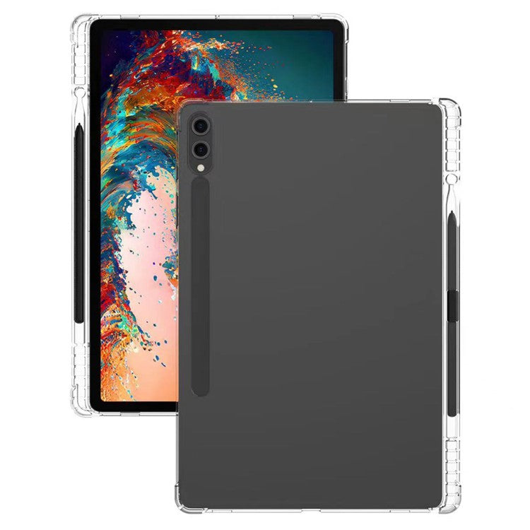 For Samsung Galaxy Tab S10+ Case Reinforced Four Corner Anti-Drop Clear TPU Tablet Cover with Pen Slot