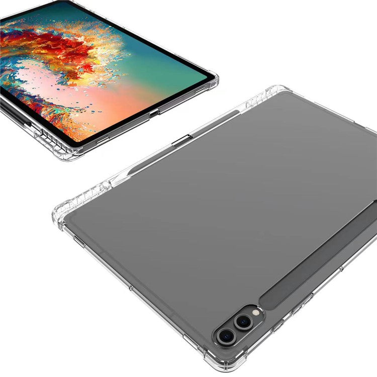 For Samsung Galaxy Tab S10+ Case Reinforced Four Corner Anti-Drop Clear TPU Tablet Cover with Pen Slot