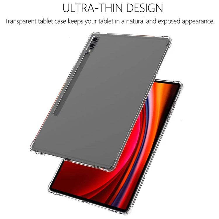 For Samsung Galaxy Tab S10 Ultra Case Four Corner Shockproof Clear Tablet TPU Cover