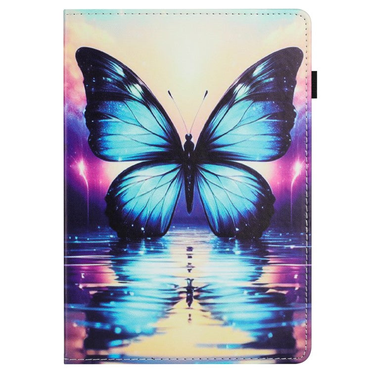 Tablet Case For Huawei Enjoy Tablet 2 / MatePad T 10 / T 10S / Honor Pad 6 Pattern Leather Cover with Card Holder - Butterfly Reflection