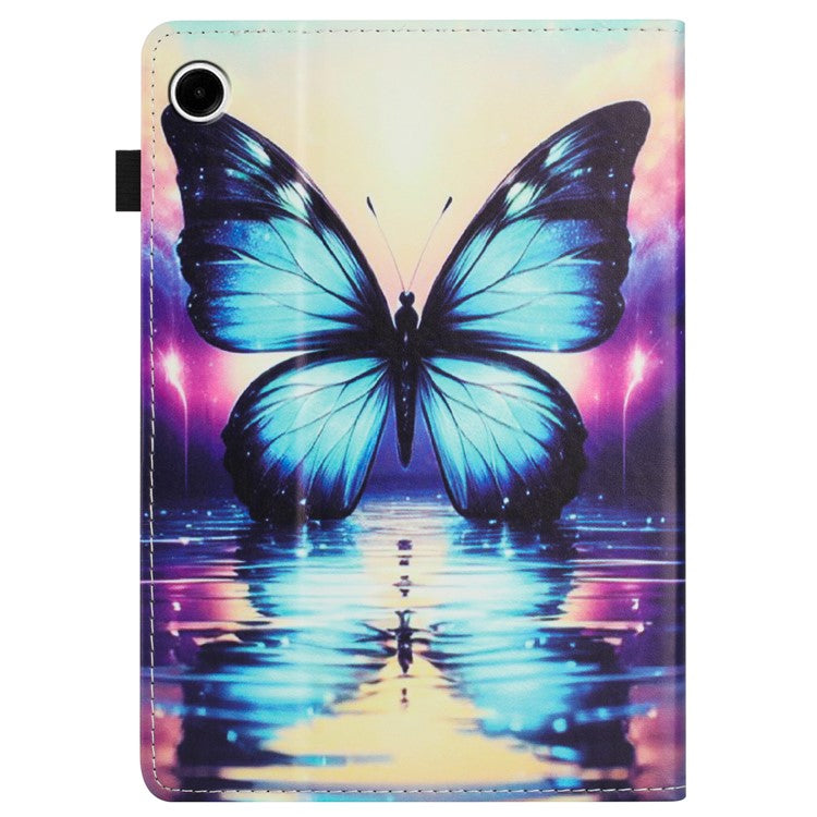 Tablet Case For Huawei Enjoy Tablet 2 / MatePad T 10 / T 10S / Honor Pad 6 Pattern Leather Cover with Card Holder - Butterfly Reflection