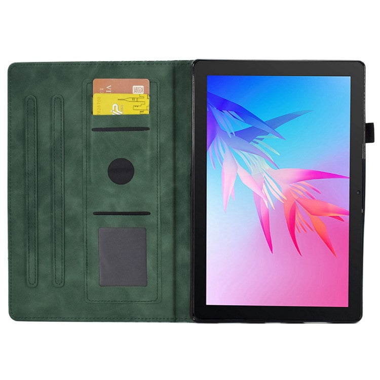 For Huawei Enjoy Tablet 2 10.1 / MatePad T 10 9.7 inch / T 10S 10.1 inch  /  Honor Pad 6 10.1-inch / Pad X6 9.7 inch Shockproof Stand Case Anti-Fall Tablet Cover with Card Slots / Auto Wake / Sleep - Green