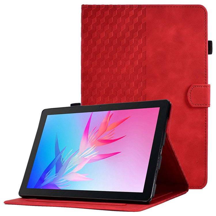 For Huawei Enjoy Tablet 2 10.1 / MatePad T 10 9.7 inch / T 10S 10.1 inch  /  Honor Pad 6 10.1-inch / Pad X6 9.7 inch Shockproof Stand Case Anti-Fall Tablet Cover with Card Slots / Auto Wake / Sleep - Red