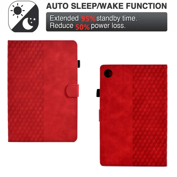 For Huawei Enjoy Tablet 2 10.1 / MatePad T 10 9.7 inch / T 10S 10.1 inch  /  Honor Pad 6 10.1-inch / Pad X6 9.7 inch Shockproof Stand Case Anti-Fall Tablet Cover with Card Slots / Auto Wake / Sleep - Red