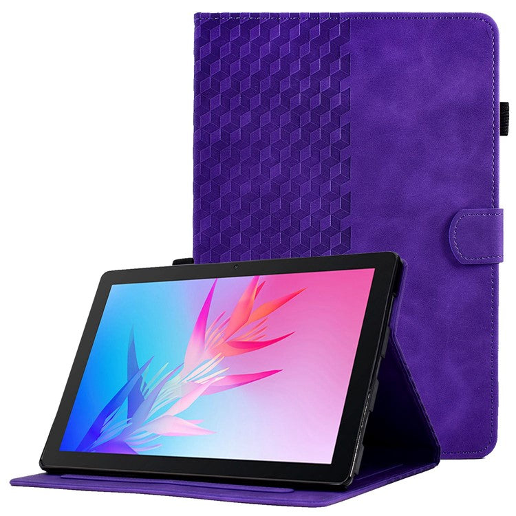 For Huawei Enjoy Tablet 2 10.1 / MatePad T 10 9.7 inch / T 10S 10.1 inch  /  Honor Pad 6 10.1-inch / Pad X6 9.7 inch Shockproof Stand Case Anti-Fall Tablet Cover with Card Slots / Auto Wake / Sleep - Purple