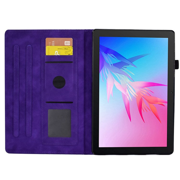 For Huawei Enjoy Tablet 2 10.1 / MatePad T 10 9.7 inch / T 10S 10.1 inch  /  Honor Pad 6 10.1-inch / Pad X6 9.7 inch Shockproof Stand Case Anti-Fall Tablet Cover with Card Slots / Auto Wake / Sleep - Purple