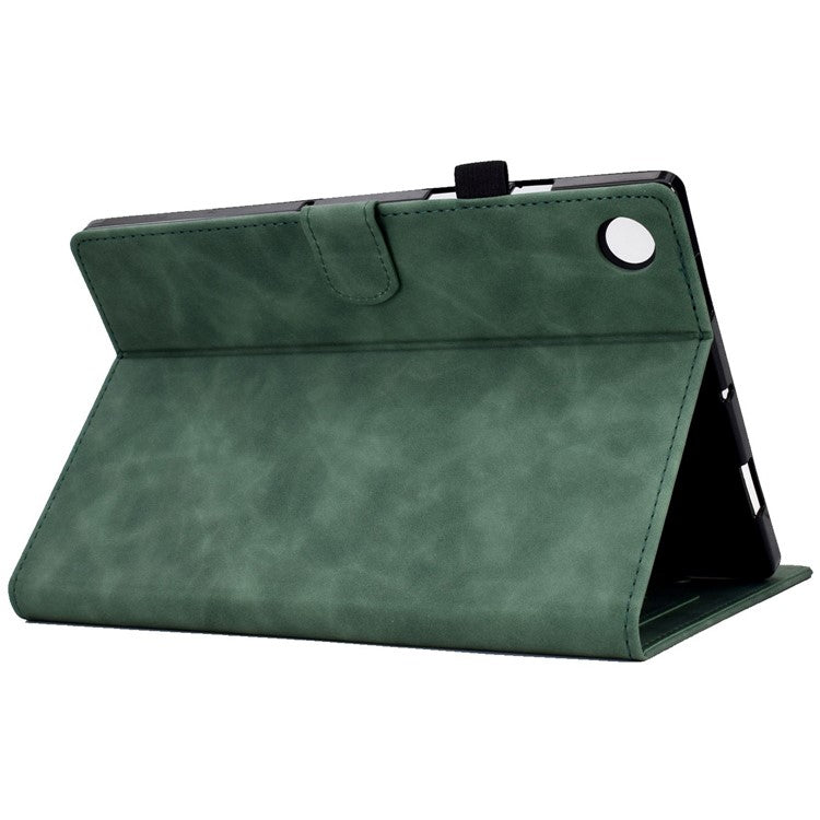 For Huawei Enjoy Tablet 2  /  MatePad T 10 9.7 inch  /  T 10S 10.1 inch  /  Honor Pad 6 10.1-inch  /  Pad X6 9.7 inch Tablet Case Pattern Imprinted PU Leather Card Slots Stand Cover - Green