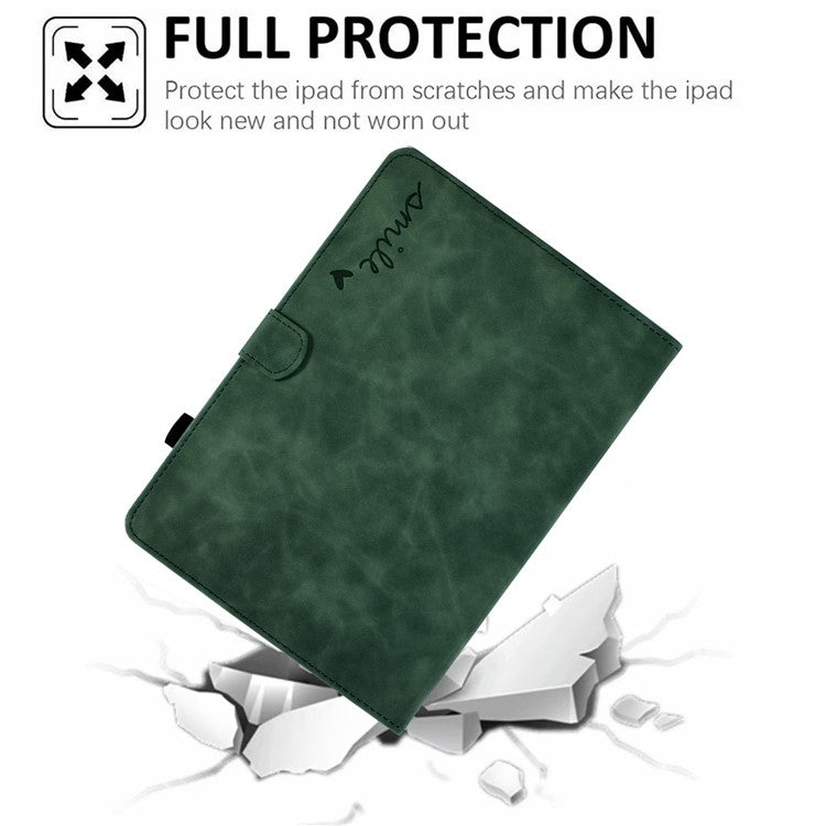 For Huawei Enjoy Tablet 2  /  MatePad T 10 9.7 inch  /  T 10S 10.1 inch  /  Honor Pad 6 10.1-inch  /  Pad X6 9.7 inch Tablet Case Pattern Imprinted PU Leather Card Slots Stand Cover - Green