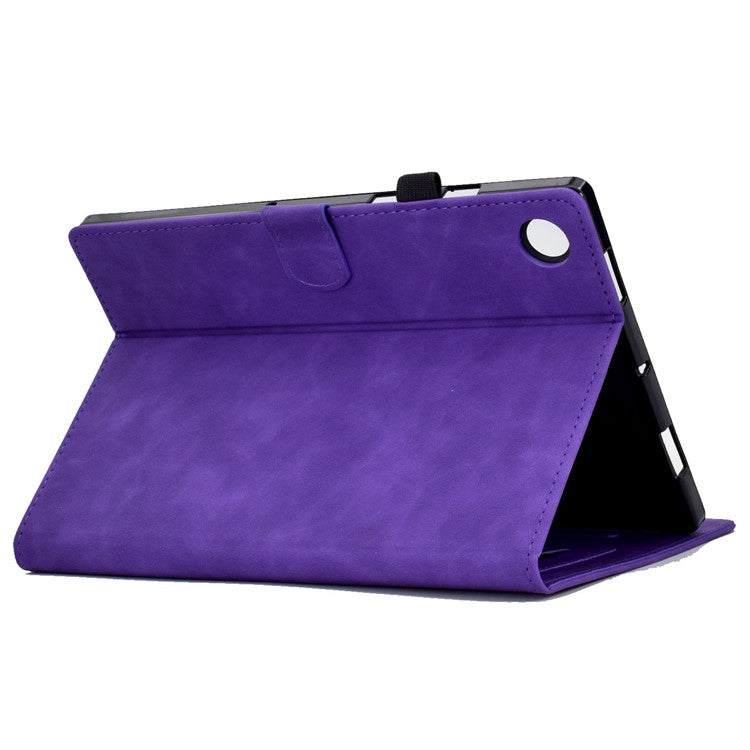 For Huawei Enjoy Tablet 2  /  MatePad T 10 9.7 inch  /  T 10S 10.1 inch  /  Honor Pad 6 10.1-inch  /  Pad X6 9.7 inch Tablet Case Pattern Imprinted PU Leather Card Slots Stand Cover - Purple