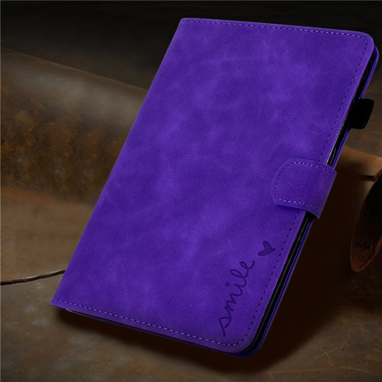 For Huawei Enjoy Tablet 2  /  MatePad T 10 9.7 inch  /  T 10S 10.1 inch  /  Honor Pad 6 10.1-inch  /  Pad X6 9.7 inch Tablet Case Pattern Imprinted PU Leather Card Slots Stand Cover - Purple