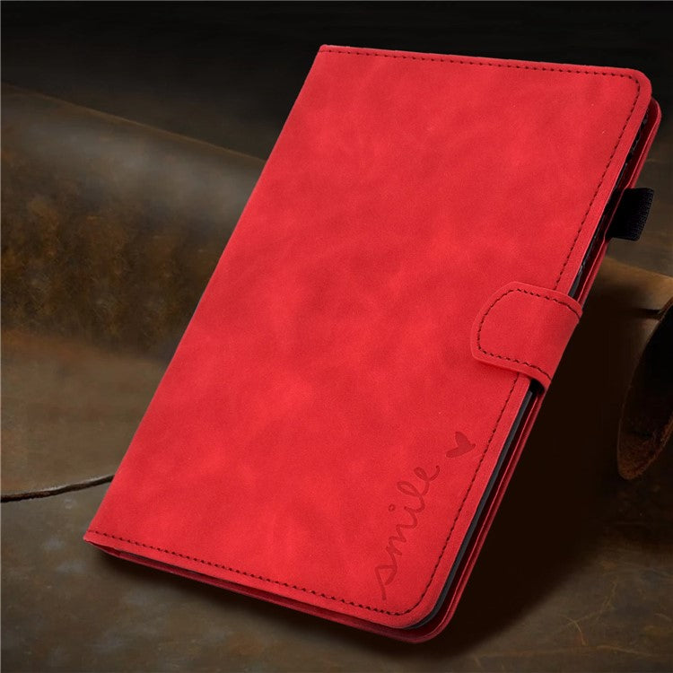 For Huawei Enjoy Tablet 2  /  MatePad T 10 9.7 inch  /  T 10S 10.1 inch  /  Honor Pad 6 10.1-inch  /  Pad X6 9.7 inch Tablet Case Pattern Imprinted PU Leather Card Slots Stand Cover - Red