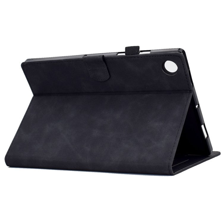 For Huawei Enjoy Tablet 2  /  MatePad T 10 9.7 inch  /  T 10S 10.1 inch  /  Honor Pad 6 10.1-inch  /  Pad X6 9.7 inch Tablet Case Pattern Imprinted PU Leather Card Slots Stand Cover - Black