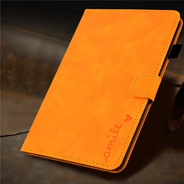 For Huawei Enjoy Tablet 2  /  MatePad T 10 9.7 inch  /  T 10S 10.1 inch  /  Honor Pad 6 10.1-inch  /  Pad X6 9.7 inch Tablet Case Pattern Imprinted PU Leather Card Slots Stand Cover - Orange