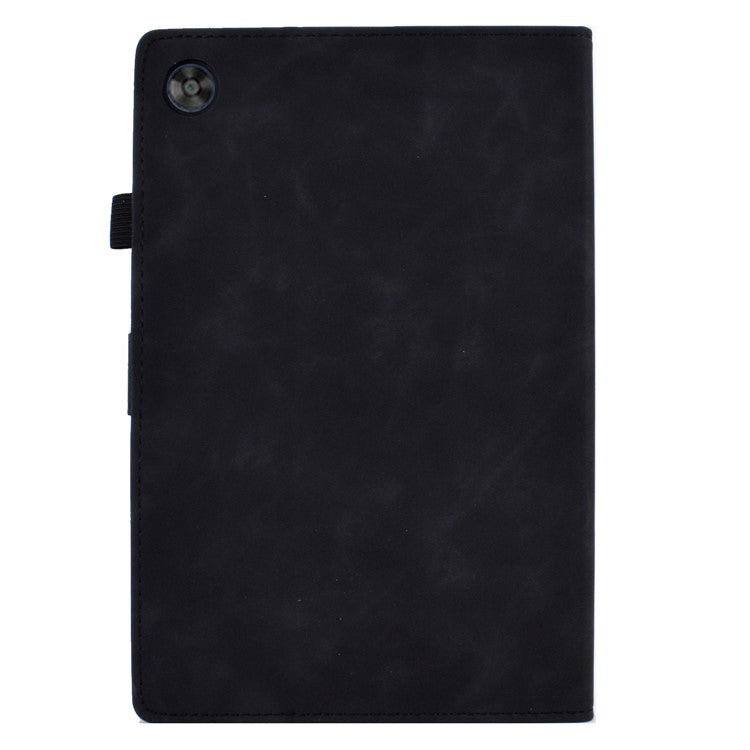 For Huawei Enjoy Tablet 2  /  MatePad T 10 9.7 inch  /  T 10S 10.1 inch  /  Honor Pad 6 10.1-inch  /  Pad X6 9.7 inch Butterfly Flower Pattern Imprinted Tablet Case PU Leather Stand Card Slot Cover - Black