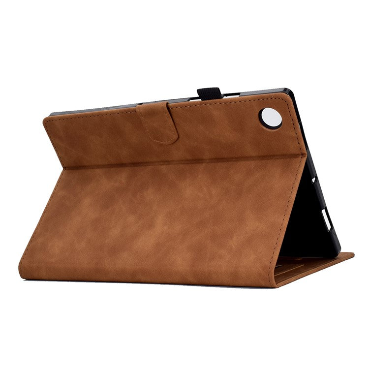 For Huawei Enjoy Tablet 2  /  MatePad T 10 9.7 inch  /  T 10S 10.1 inch  /  Honor Pad 6 10.1-inch  /  Pad X6 9.7 inch Butterfly Flower Pattern Imprinted Tablet Case PU Leather Stand Card Slot Cover - Brown